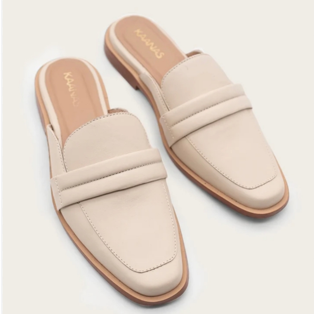 KAANAS Congo Slide Slip-On Flat Mules NWT